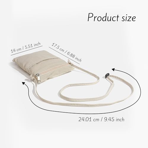 Ultralight Cell Phone Purse - Nylon Small Crossbody Phone Bag with Zipper2