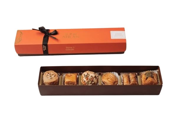 Image of AHLAN Mediterranean Baklava Assorted Box | Hamper of Turkish Baklava Sweets | Gift for Gourmet Enthusiasts (Box of 6)