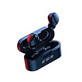 ♬ Auriculares inalámbricos y ENC ruido estéreo: Auriculares están equipados con chips Bluetooth 5.1, Abra el estuche de carga, se emparejarán automáticamente, para una velocidad de transferencia de datos hasta 2 veces mayor que la generación anterior, y una conexión más rápida y estable. apt-X Codificador proporciona modos estéreo y monoaural, están equipados con una unidad dinámica de 6 mm y un sistema inteligente de reducción de ruido ENC.