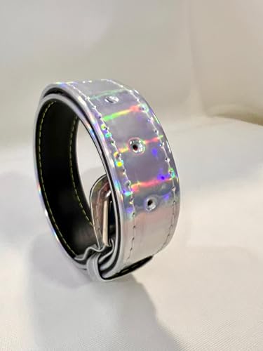 Kids Baseball/Softball Belt – 26" Silver Holographic – Durable, Unisex 6