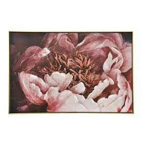 Tableau Pivoine Macro Rose apporte douceur et poésie dans la chambre