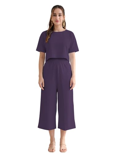 Image of Leriya Fashion Co-ord Set for Women Stylish - Trendy Korean Summer Travel Outfit | Lightweight Two Piece Dress for Beach & Holiday Look | Casual Style Textured Dress for Woman