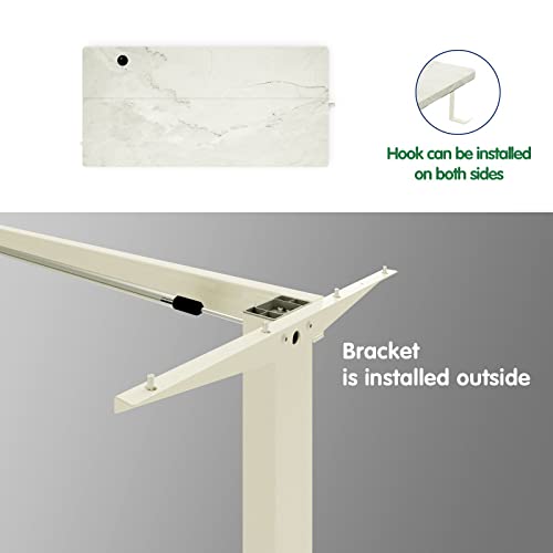 Win Up Time Electric Standing Desk- Adjustable Height Desk, Sit Stand Desk Frame & 48 X 24 Inches Table Top, Adjustable Desks For Home Office, Marbling Style #TOP7