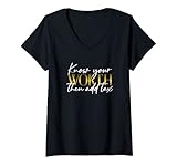 Womens Know Your Worth Then Add Tax, Funny Inspiration Positive V-Neck T-Shirt