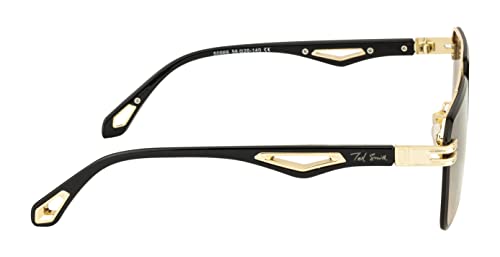 Image of Ted Smith Mens Womens Polycarbonate Uv Protection Metal Pilot Sunglasses