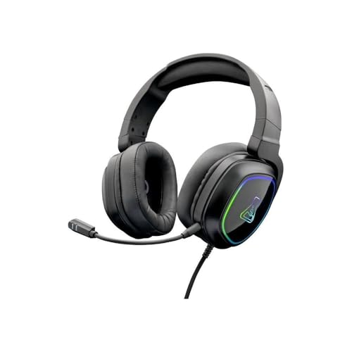 The G-Lab Korp Radium Auriculares Gaming, Auriculares Gamer con Micrófono Desmontable, Auriculares Gaming con Luz LED, Auriculares para Juegos Stereo Bass 3.5mm,Compatible con PS4/PS5/Xbox/Switch/PC
