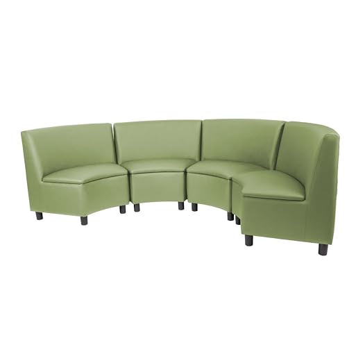Image of FDP Kid Comfort Collective Modular Wedge Chairs, 4-Pack - Fern Green