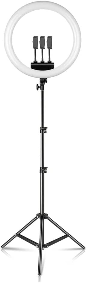 18-inch -Thin Light LED self Shooting Video lamp with Tripod Phone Clip, Suitable for Live Photography Studios