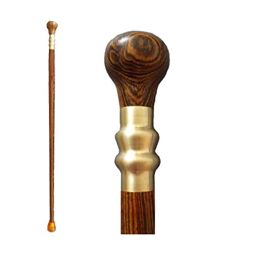 Bastón de madera para caminar ergonómico con muletas times de caoba