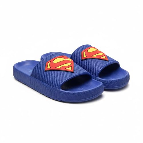 Tongs Raquette Eva Superman pour garçon et fille - Sandales de plage Superman antidérapantes confortables et légères pour piscine, été et usage...
