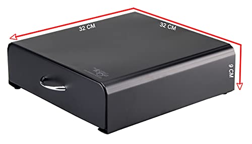 Ever Rich ® Tassimo Pod Holder | 64pcs | T-Disc Coffee Capsules | Bosch Tassimo Stand & Pod Storage Drawer | Anti-Vibration Design I Comes With a Micro Fiber Cleaning Cloth (Metal/Black) (64)