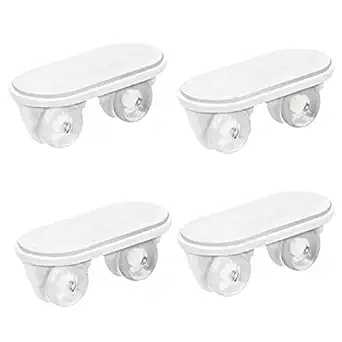 Gopendra Self Adhesive Wheels Caster Carton Wheels Boxes Caster Small Caster Paste Plastic Wheel Sticky Caster for Carton Moving Box Slide for DIY Toy Car Bin Storage Container (4pcs)