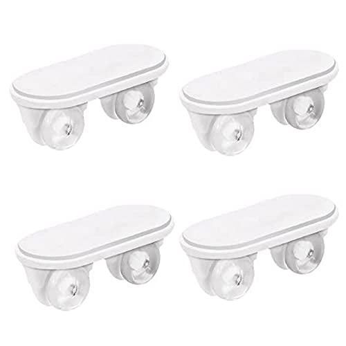 Image of 4 pcs Self Adhesive Casters, Universal Furniture Wheel Castor Unidirectional Roller for Storage Box, Toys Car, Cloth Bin, Container, Carton, Small Wheels Paste Plastic Pulley Sticky Caster (4)