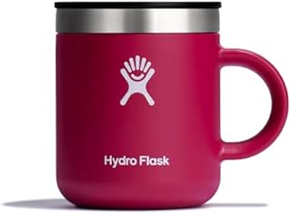 HYDRO FLASK - Travel Coffee Mug 354 ml (12 oz) - Vacuum Insulated Stainless Steel Travel Mug with Handle and Press-In Lid - BPA-Free - Stone