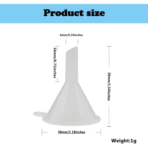 Miniatura 3 de Xusxes 10 Piezas Polvo De Especias Botella 51 Mm Y 36 Mm Con 1 Mini Embudo, Bote De Cristal Pequeño Con Cucharilla, Herramienta De Polvo De Especias, Adecuada Para Acampar Viajar Barbacoa