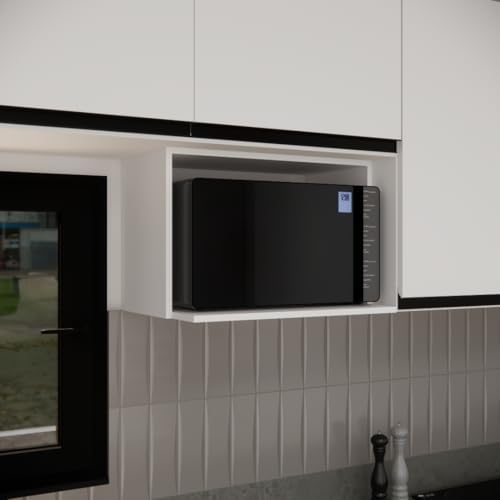 Suporte de Parede para Micro-ondas em MDF, 58x40x40 cm, Nicho Sus...