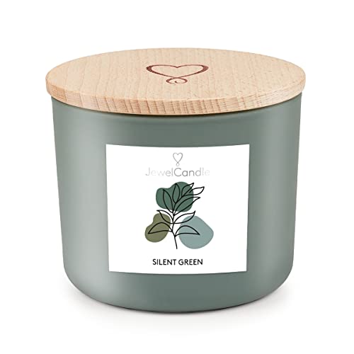 Bougie à bijoux Silent Green avec bracelet en or - Bougie parfumée avec parfum frais - Bougie avec bijoux surprise - Natural Wax (275 g, 50 hr) Cover