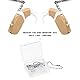 Hörgeräte Clip Anti Lost Lanyard Safety Retainer für Erwachsene und Kinder mit 3 verschiedenen Größen Silikonschlaufen und 1 Kunststoff Aufbewahrungsbox grau