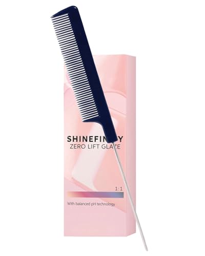 Shinefinity Zero Lift Glaze 06/43 Dark Blonde Red Gold Demi-Permanent Hair Color 2oz and M Hair Designs Tail Comb (Bundle)