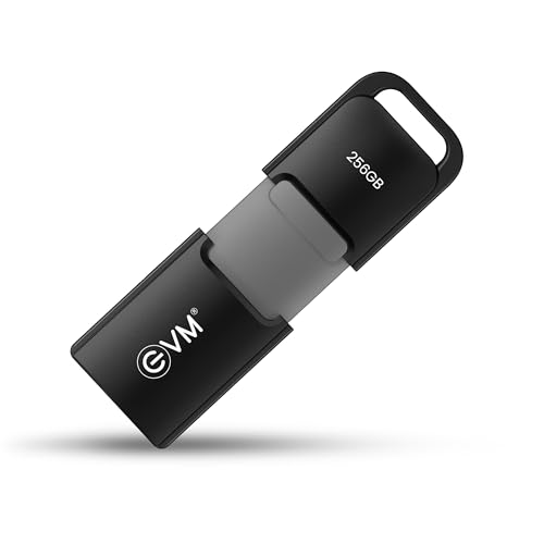 Image of EVM EnX 256GB USB 3.2 Gen 1 Flash Drive | Exceptional 120MB /s Read | Sturdy Premium Metal Body | Convenient Integrated Key Loop | Laptop Desktop Smart TV Car Stereo | 10 Years Warranty (ENX /256GB)