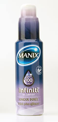 Manix Infiniti : Gel Lubrifiant (100ml) Longue durée à Base de Silicone / 3X Plus Efficace / Compatibles avec les Préservatifs