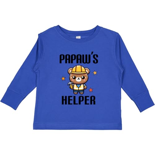 inktastic Papaw Helper Grandson Toddler Long Sleeve T-Shirt