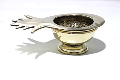 Image of Mittal Teas | Pineapple Shaped Brass Strainer | Ideal for 2 Cups | Easy to Use | Perfect for Tea and Coffee with Long Handle for Firm Grip and Easy Straining. (Pineapple Strainer)