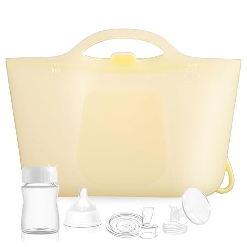 Microwave Steam Sterilizer Bags for Baby Bottles, Potable Bottle Sterilizer Bag, Clear Yellow
