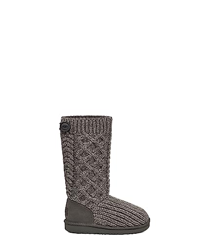 Bottes tricotées UGG K Classic Cardi unisexe souples et légères gris
