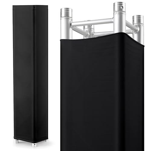 Hahafelt 2 Pcs Black Truss Cover Fits 8.2 ft x 12 in Box Truss Scrim Elastic Fabric Seamless Integration Easy Installation Pull over Truss Sleeves