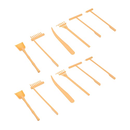 OFFIGAM 2セット 禅用サンドレーキ 入り 干渉なく枯山水砂画 家用砂場熊手 軽量滑らか仕上げ 卓上砂装飾用工具