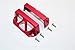 Aluminum Servo Protector Steering Servo Guards Replace 5315 for Upgrade Parts Traxxas 1/10 RC E-Revo 2.0 E-Revo Revo red