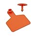 Blank Cattle Ear Tags 100 Pieces Livestock Ear Tags for Cow Swine Sow Sheep (Orange)