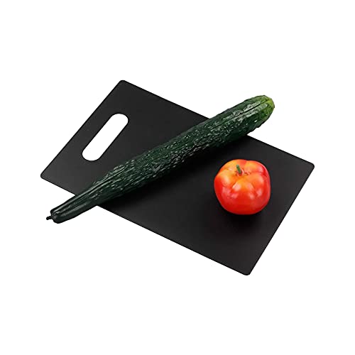 Set de 6 tablas de cortar de plástico negras rectangulares miniatura 6