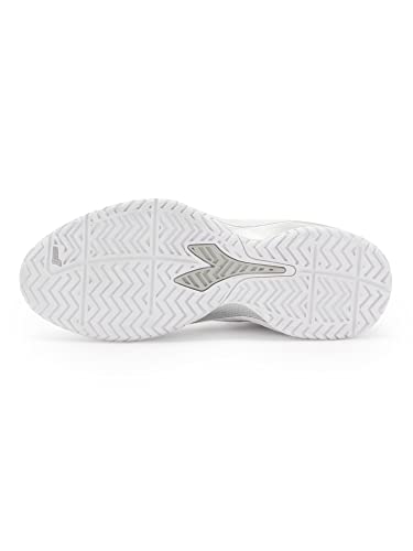 Diadora Women's Blushield Torneo 2 All Ground Tennis Shoe (White/White/White, 8) #TOP5