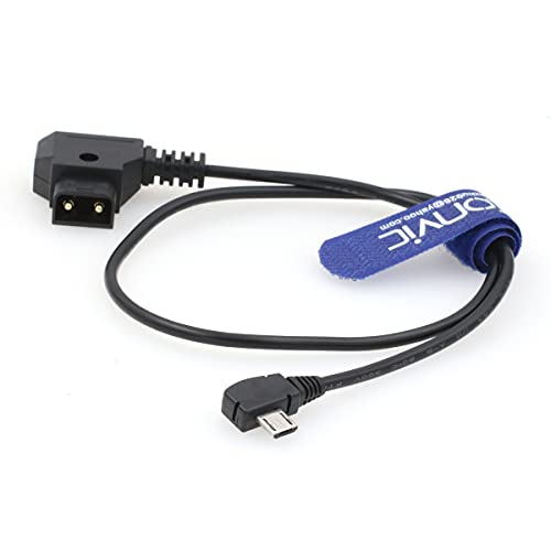 Cable D-tap a micro USB ángulo recto 90 grados para motor Tilta Nucleus Nano