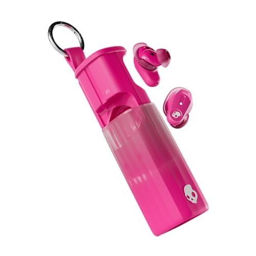 Image of Skullcandy Method 360 ANC Wireless Earbuds, Sound by Bose, Bluetooth Headphones, Premium Noise Cancelling, Up to 40 Hrs Battery, Sweat and Water Resistant, Microphone for iPhone Android - Crazy Pink