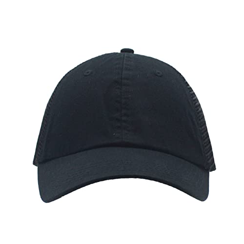 Image of The Vintage Year Washed Cotton Unstructured Soft Mesh Adjustable Trucker Baseball Cap