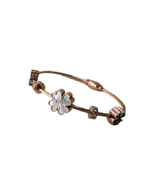 El Regalo Stainless Steel Magnetic Bangle Bracelet for Girls & Women - Stainless Steel Openable Bracelet (Flower) (B0BTYXZDGT) Amazon Price History, Amazon Price Tracker