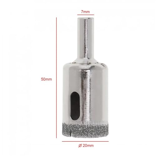 Broca diamantada para vidrio 20 mm miniatura 2