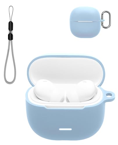 Redmi Buds 8 Lite �p �P�[�X �J�o�[�yYANMONGI�z���C�����X �C���[�z�� �ی�J�o�[ �V���R�� �[�`�F�[���t�� ��LED���C�g �ϏՌ� �����h�~ �h�� �h�o �w��h�~ �L�Y�h�~ �[�d�֗� Redmi Buds 8 Lite �Ή� 