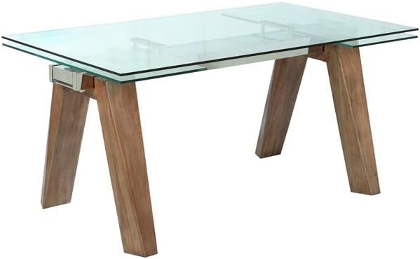 Miniatura 4 de Milan Esmeralda - Juego de comedor de 5 piezas de chapa de nogal con sillas de madera blanca de 2 tonos