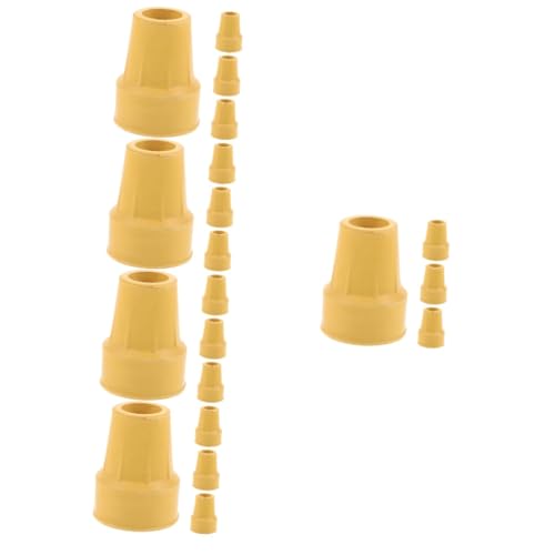 SHERCHPRY 5 Series Muletas Agarre Bastón Bastones para Hombres Negro Largo Consejos para Bastones De Senderismo De Bastones Accesorios para Caminar Caucho Amarillo 4 Piezas X 5