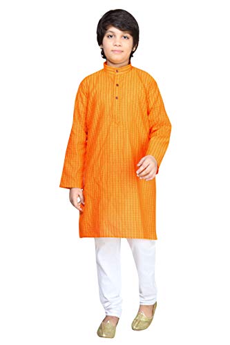 Image of BABA AND BABY Boy's Cotton Kurta Pyjama Set