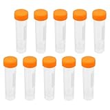 MUSISALY 10 Stück 50 Ml Labor Zentrifugenröhrchen aus Polypropylen mit Schraubverschluss Auslaufsicher für Probenvorbereitung und Lagerung