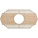 Ekena Millwork 18"W x 9"H x 4 3/4"ID x 1/4"T Chrysler Wood Fretwork Pierced Ceiling Medallion, Alder