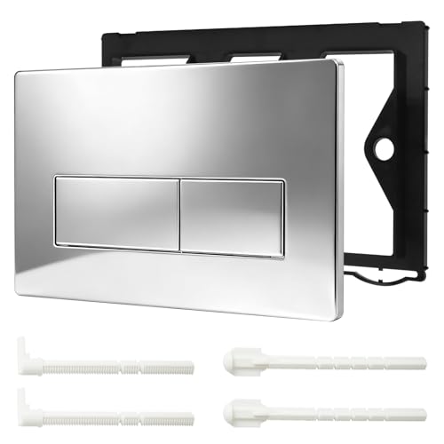 【Materiali di alta qualità】Realizzata in ABS robusto con finitura resistente, questa placca di comando WC è antigraffio, resistente all’umidità e semplice da pulire. Mantiene un aspetto impeccabile anche dopo un uso prolungato.
