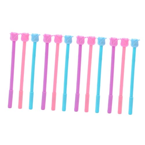 DOITOOL 12 pcs bolígrafos gel rosa 0.5mm punta fina