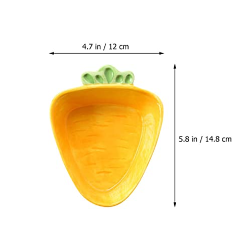 Sherchpry Carrot Shaped Ceramic Serving Dish Cute Cartoon Ceramic Bowls Rice Bowls Salad Bowls Soup Bowls Saucer Candy Nut Dish Easter Decorations #TOP2