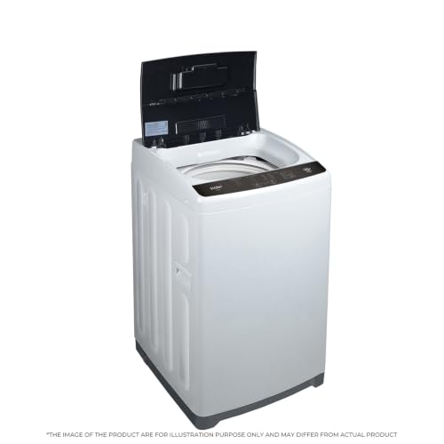 Image of Haier 7 Kg 5 Star Fully Automatic Top Load Washing Machine with Oceanus Wave Drum, Magic Filter, 8 Wash Programs (HWM70-AEN, Moonlight Silver, Stainless Steel Drum, 15 Mins Quick Wash)